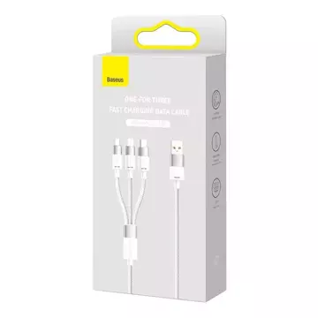 Kabel USB 3w1 Baseus StarSpeed, USB-C Micro-USB Lightning, 3,5A, 1,2m (zweimal)