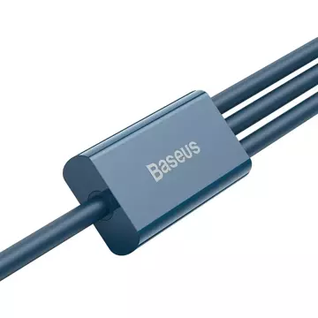 Kabel USB 3w1 Baseus Superior Series, USB bis Micro USB / USB-C / Lightning, 3.5A, 1.2m (niebieski)