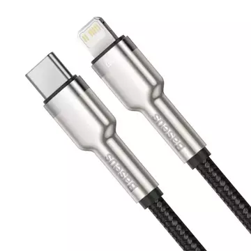 Kabel USB-C für Lightning Baseus Cafule, PD, 20W, 0,25m (schwarz)