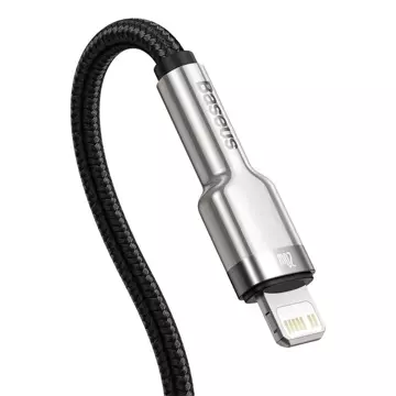 Kabel USB-C für Lightning Baseus Cafule, PD, 20W, 0,25m (schwarz)