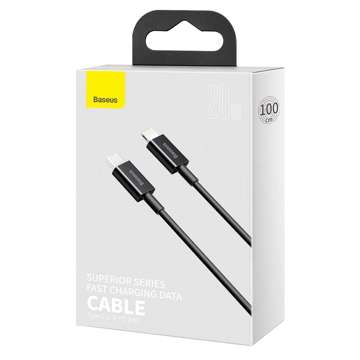 Kabel USB-C für Lightning Baseus Superior Series, 20W, PD, 1m (schwarz)