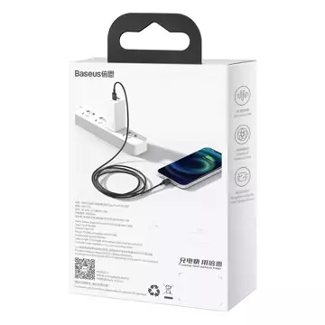 Kabel USB-C für Lightning Baseus Superior Series, 20W, PD, 2m (schwarz)