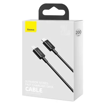 Kabel USB-C für Lightning Baseus Superior Series, 20W, PD, 2m (schwarz)