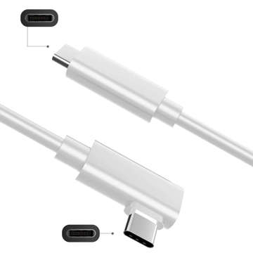 Kabel für VR-Brille Alogy USB-C Typ C 5 m Kabel für Oculus Link Quest 1 2 Weißer Kabelclip