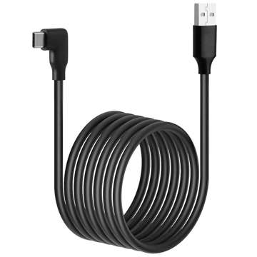 Kabel für VR-Brille Alogy USB zu USB Type-C 5m Kabel für Oculus Link Quest 1 2 Schwarz