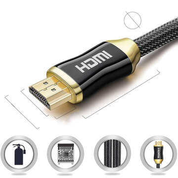 Kabeladapterkabel Alogie HDMI - HDMI 2.0 4K 60Hz 3D 2m