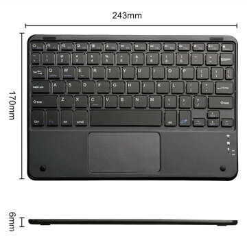 Kabellose Tastatur mit Bluetooth Touchpad Touchpad für PC TV Tablet USB-C Alogy Wireless Schwarz