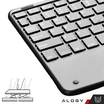 Kabellose Tastatur mit Bluetooth Touchpad Touchpad für PC TV Tablet USB-C Alogy Wireless Schwarz