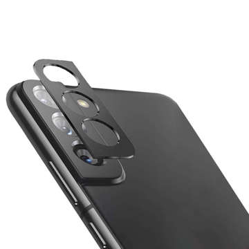 Kamera-Schutzhülle aus Metall Alogy Metall-Objektivabdeckung für Samsung Galaxy S22 Schwarz