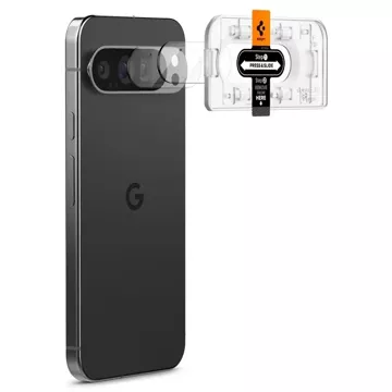 Kameraabdeckung aus gehärtetem Glas Spigen Optik.Tr „EZ Fit“ Kameraschutz 2er-Pack Google Pixel 9 Pro Kristallklar