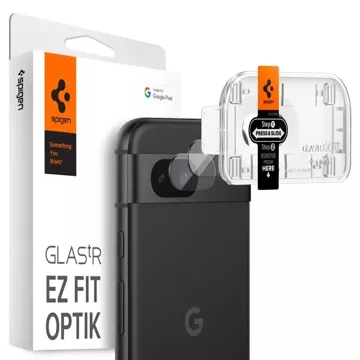 Kameraschutz aus gehärtetem Glas Spigen Optik.TR „EZ FIT“ Kameraschutz 2er-Pack für Google Pixel 8A Klar