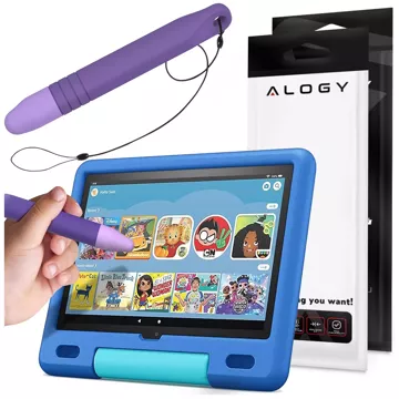 Kapazitiver Stylus-Touchscreen-Stift für Telefon, Tablet, Alogy Stylus-Stift für Kinder, 10 cm, Lila