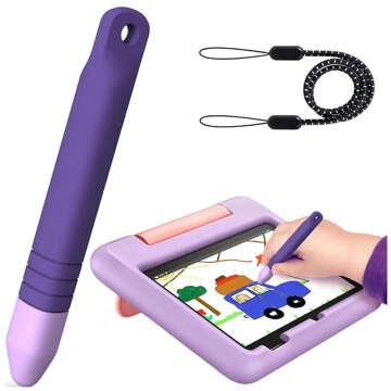 Kapazitiver Stylus-Touchscreen-Stift für Telefon, Tablet, Alogy Stylus-Stift für Kinder, 10 cm, Lila