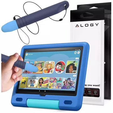 Kapazitiver Stylus-Touchstift für Bildschirme für Telefon-Tablets Alogy Stylus Pen für Kinder 10 cm Blau