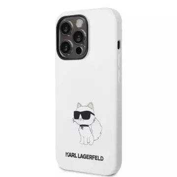 Karl Lagerfeld Case KLHCP14XSNCHBCH für iPhone 14 Pro Max 6.7" Hardcase Silikon Choupette weiß/weiß