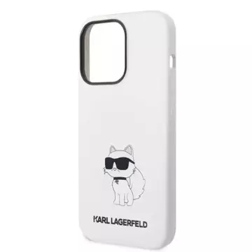 Karl Lagerfeld Case KLHCP14XSNCHBCH für iPhone 14 Pro Max 6.7" Hardcase Silikon Choupette weiß/weiß