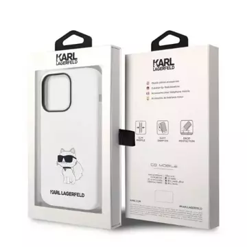 Karl Lagerfeld Case KLHCP14XSNCHBCH für iPhone 14 Pro Max 6.7" Hardcase Silikon Choupette weiß/weiß