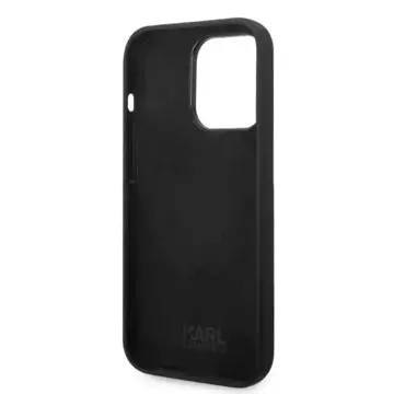 Karl Lagerfeld Case KLHCP14XSNIBCKK für iPhone 14 Pro Max 6.7" Hardcase Silikon Ikonik schwarz/schwarz