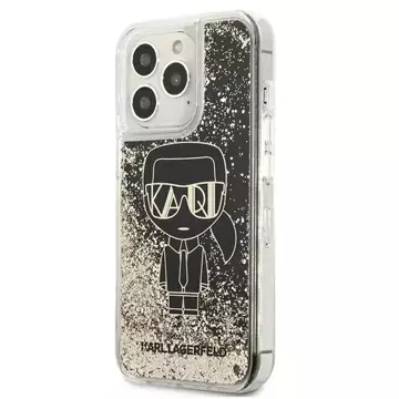 Karl Lagerfeld Handyschutzhülle KLHCP13LLGGKBK für Apple iPhone 13 Pro / 13 6.1" schwarz/schwarz Hardcase Liquid Glitter Gatsby