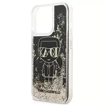 Karl Lagerfeld Handyschutzhülle KLHCP13LLGGKBK für Apple iPhone 13 Pro / 13 6.1" schwarz/schwarz Hardcase Liquid Glitter Gatsby