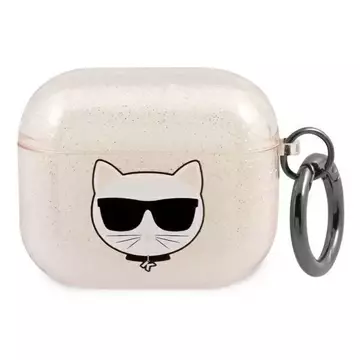 Karl Lagerfeld KLA3UCHGD AirPods 3 Hülle złoty/gold Glitter Choupette