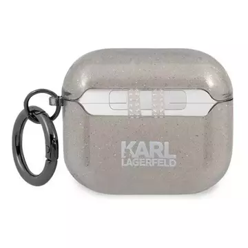 Karl Lagerfeld KLA3UKHGK AirPods 3 Cover czarny/black Glitter Karl`s Head