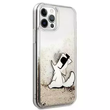 Karl Lagerfeld KLHCP12LGCFD iPhone 12 Pro Max złoty/gold Hardcase Liquid Glitter Choupette Fun