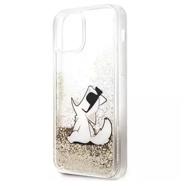 Karl Lagerfeld KLHCP12LGCFD iPhone 12 Pro Max złoty/gold Hardcase Liquid Glitter Choupette Fun