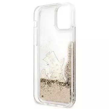 Karl Lagerfeld KLHCP12LGCFD iPhone 12 Pro Max złoty/gold Hardcase Liquid Glitter Choupette Fun