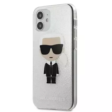 Karl Lagerfeld KLHCP12SPCUTRIKSL iPhone 12 mini 5,4" srebrny/silver Hardcase Glitter Ikonik Karl