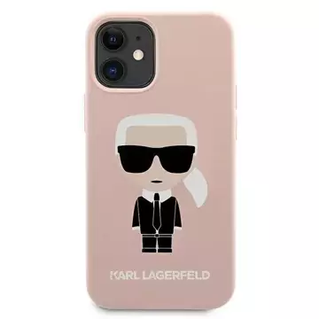 Karl Lagerfeld KLHCP12SSLFKPI iPhone 12 mini 5,4" Hardcase jasnoróżowy/light pink Silicone Iconic