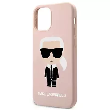 Karl Lagerfeld KLHCP12SSLFKPI iPhone 12 mini 5,4" Hardcase jasnoróżowy/light pink Silicone Iconic