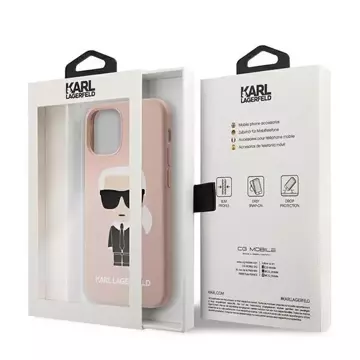 Karl Lagerfeld KLHCP12SSLFKPI iPhone 12 mini 5,4" Hardcase jasnoróżowy/light pink Silicone Iconic