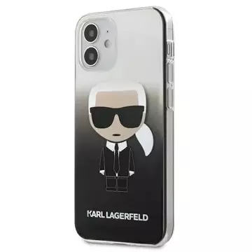 Karl Lagerfeld KLHCP12STRDFKBK iPhone 12 mini 5,4" Czarny/Black Hardcase Gradient Ikonik Karl