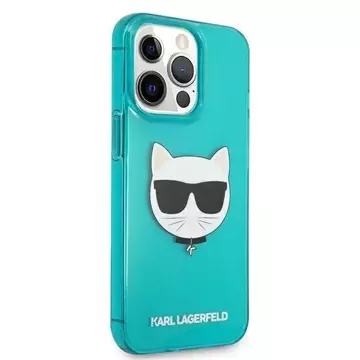 Karl Lagerfeld KLHCP13LCHTRB iPhone 13 Pro / 13 6,1" niebieski/blue Hardcase Glitter Choupette Fluo