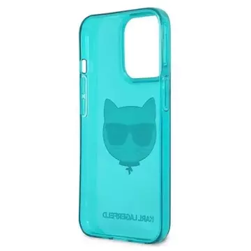 Karl Lagerfeld KLHCP13LCHTRB iPhone 13 Pro / 13 6,1" niebieski/blue Hardcase Glitter Choupette Fluo