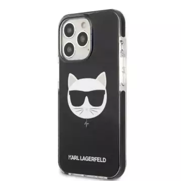 Karl Lagerfeld KLHCP13LTPECK Schutzhülle für Apple iPhone 13 Pro / 13 6.1" Hardcase schwarz/schwarz Choupette Head