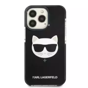 Karl Lagerfeld KLHCP13LTPECK Schutzhülle für Apple iPhone 13 Pro / 13 6.1" Hardcase schwarz/schwarz Choupette Head