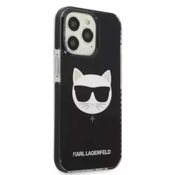 Karl Lagerfeld KLHCP13LTPECK Schutzhülle für Apple iPhone 13 Pro / 13 6.1" Hardcase schwarz/schwarz Choupette Head