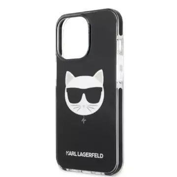 Karl Lagerfeld KLHCP13LTPECK Schutzhülle für Apple iPhone 13 Pro / 13 6.1" Hardcase schwarz/schwarz Choupette Head