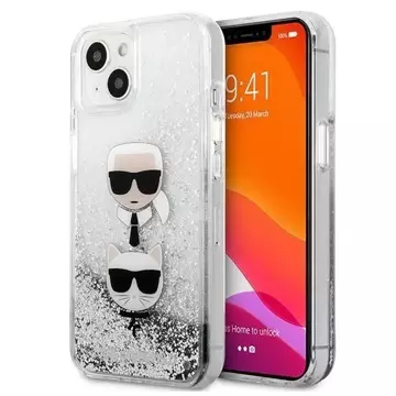 Karl Lagerfeld KLHCP13SKICGLS iPhone 13 mini 5,4" srebrny/silver Hardcase Liquid Glitter Karl