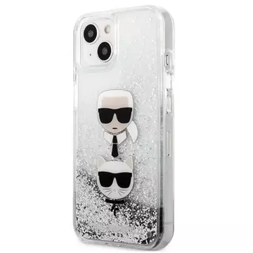 Karl Lagerfeld KLHCP13SKICGLS iPhone 13 mini 5,4" srebrny/silver Hardcase Liquid Glitter Karl