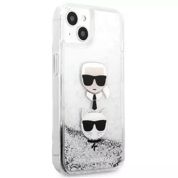 Karl Lagerfeld KLHCP13SKICGLS iPhone 13 mini 5,4" srebrny/silver Hardcase Liquid Glitter Karl