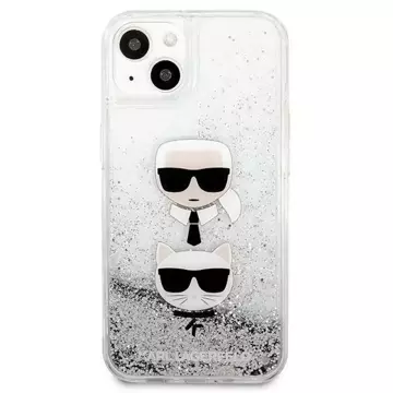 Karl Lagerfeld KLHCP13SKICGLS iPhone 13 mini 5,4" srebrny/silver Hardcase Liquid Glitter Karl