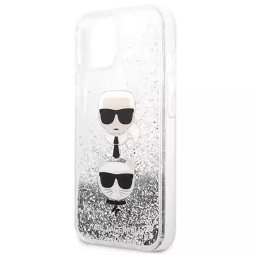 Karl Lagerfeld KLHCP13SKICGLS iPhone 13 mini 5,4" srebrny/silver Hardcase Liquid Glitter Karl