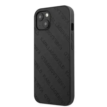 Karl Lagerfeld KLHCP13SPTLK Schutzhülle für Apple iPhone 13 Mini 5.4" Hardcase schwarz/schwarz Allover perforiert