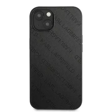 Karl Lagerfeld KLHCP13SPTLK Schutzhülle für Apple iPhone 13 Mini 5.4" Hardcase schwarz/schwarz Allover perforiert