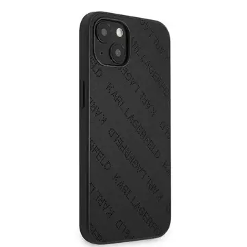 Karl Lagerfeld KLHCP13SPTLK Schutzhülle für Apple iPhone 13 Mini 5.4" Hardcase schwarz/schwarz Allover perforiert