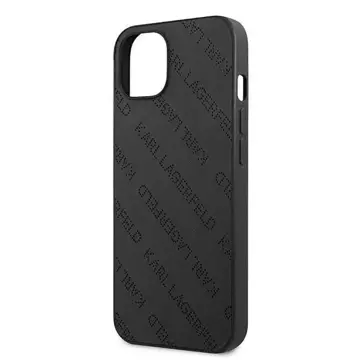 Karl Lagerfeld KLHCP13SPTLK Schutzhülle für Apple iPhone 13 Mini 5.4" Hardcase schwarz/schwarz Allover perforiert