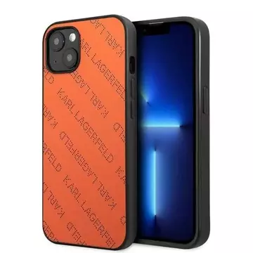 Karl Lagerfeld KLHCP13SPTLO Schutzhülle für Apple iPhone 13 Mini 5.4" Hardcase orange/orange Allover perforiert